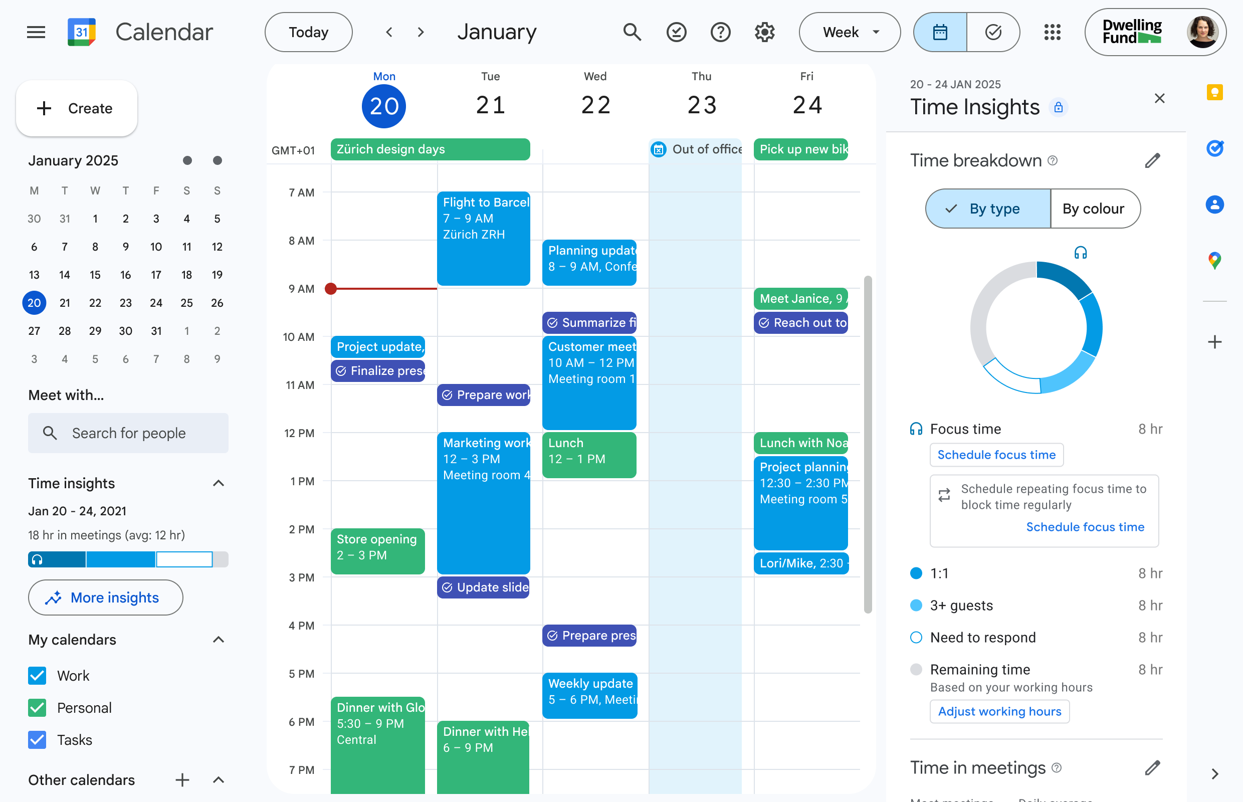 Time Insights feature
